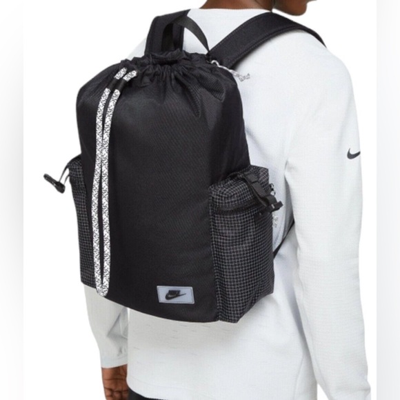 Nike Black Hertiage Trail Backpack CV1410-010 16”x12” - Picture 2 of 11